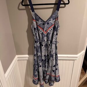 Jessica Simpson Blue Paisley Maternity Dress